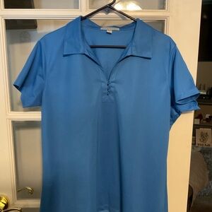 Port Authority Ladies tech polo Style L527 Vivid Blue Size Large  NWOT